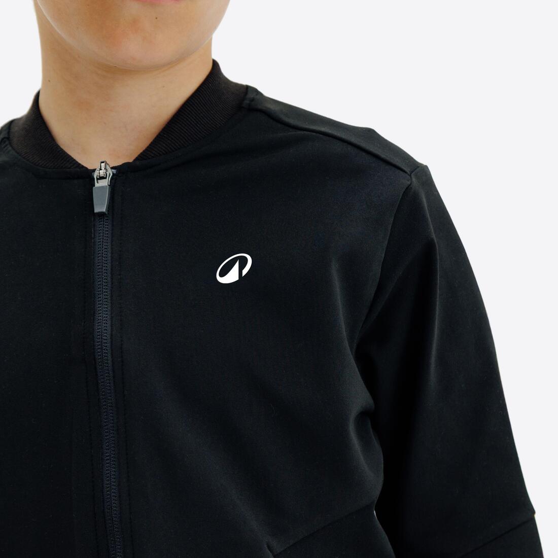 Veste de tennis garcon - TJK500 noir