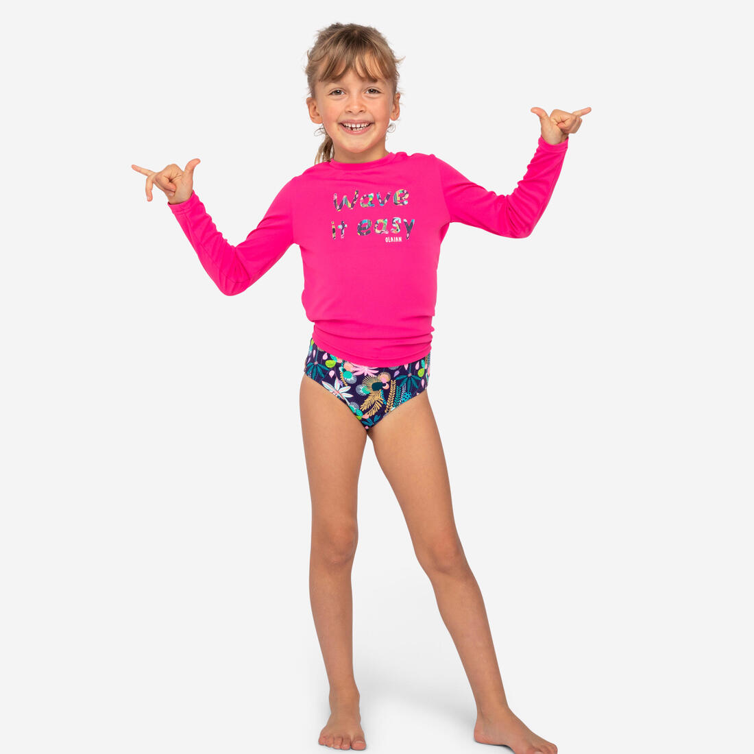 water tee shirt anti UV surf manches longues enfant imprimé