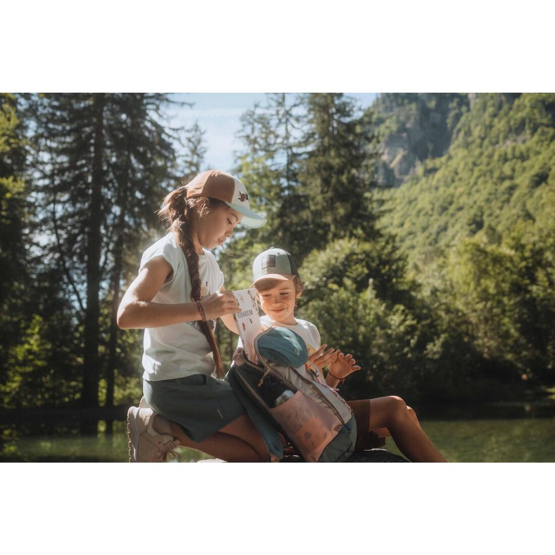 Jupe-short de randonnée enfant 7-15 ans, MH100 verte