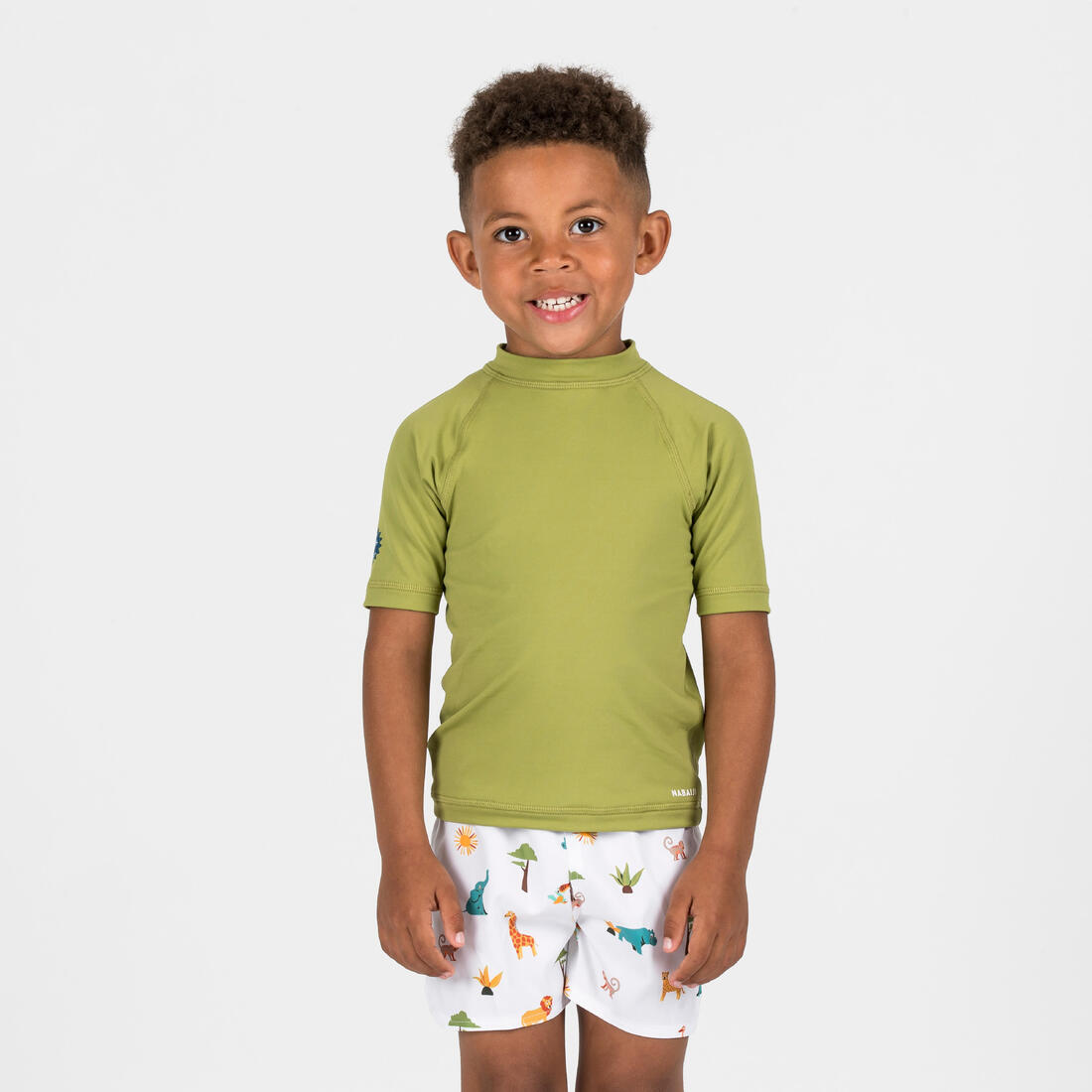 T-shirt anti uv bébé manches courtes corail