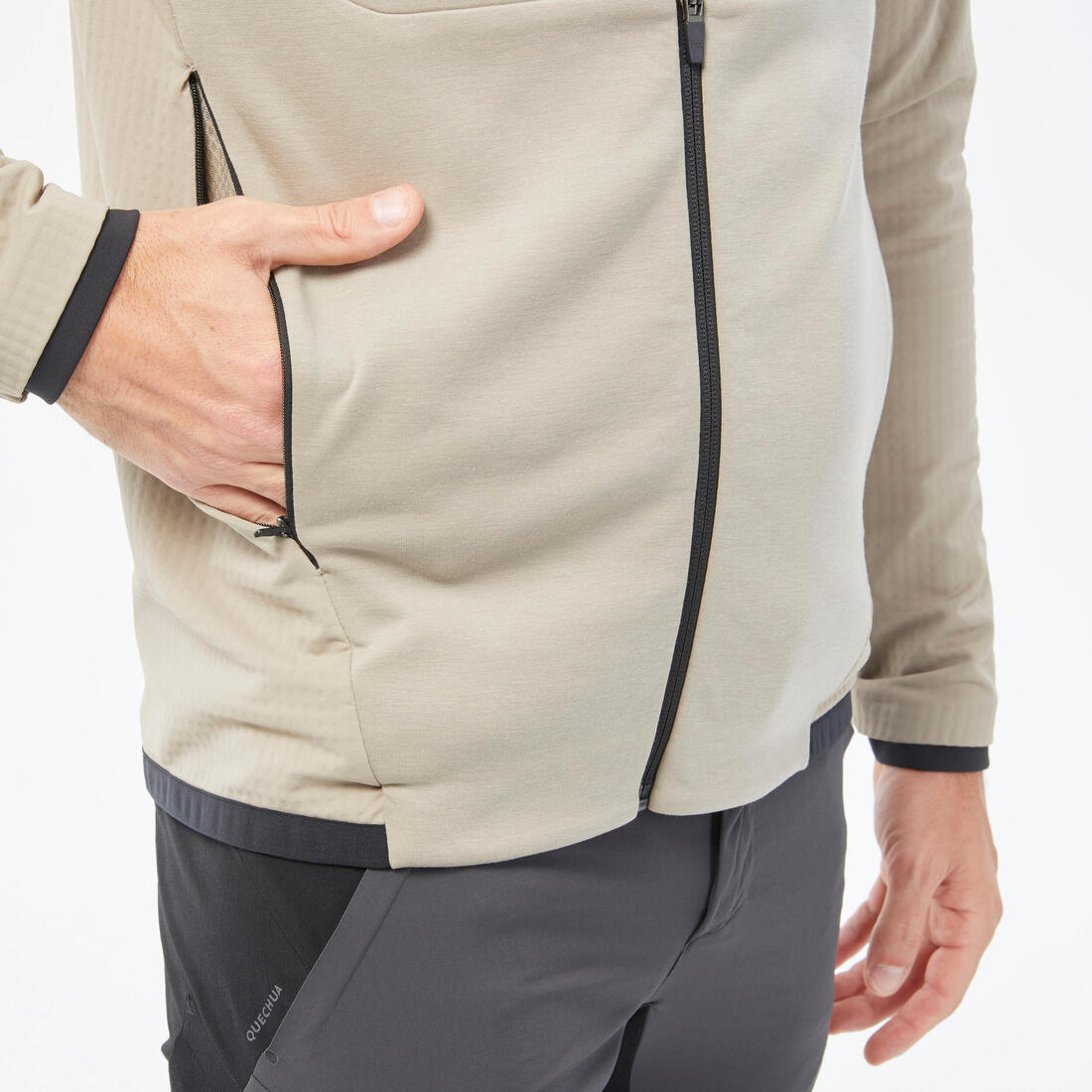 Polaire de randonnée montagne homme, MH500 Light full zip