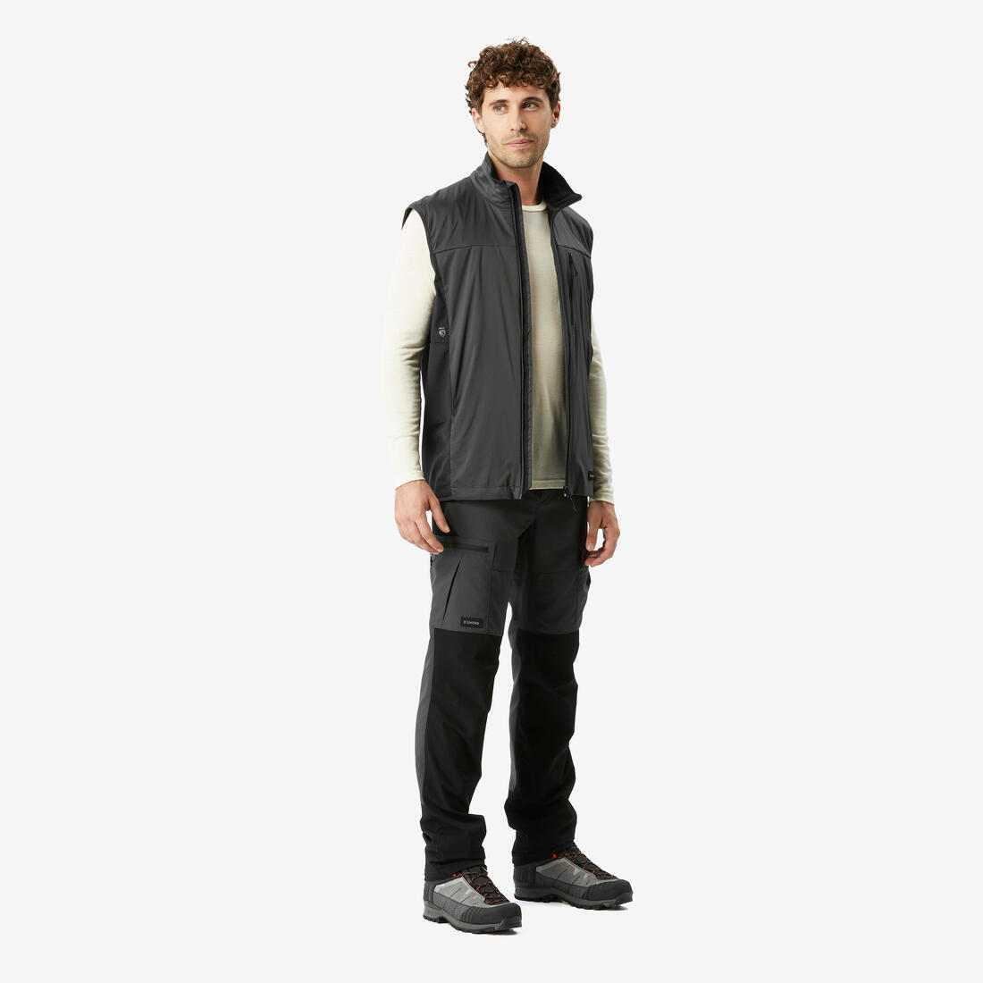 Gilet de trek coupe-vent sans manches homme - mt500