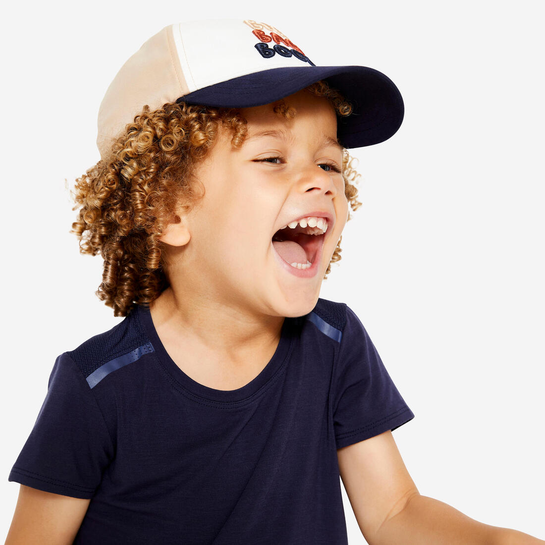 Casquette multisport ajustable bébé mixte, Rose blanc terracotta