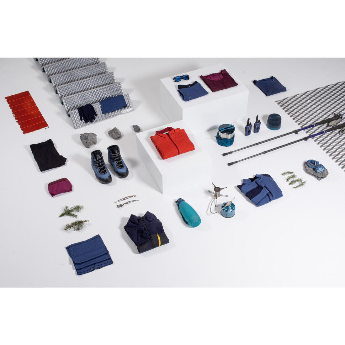 Collant / legging sous-vêtement en laine mérinos de trek montagne homme - mt500