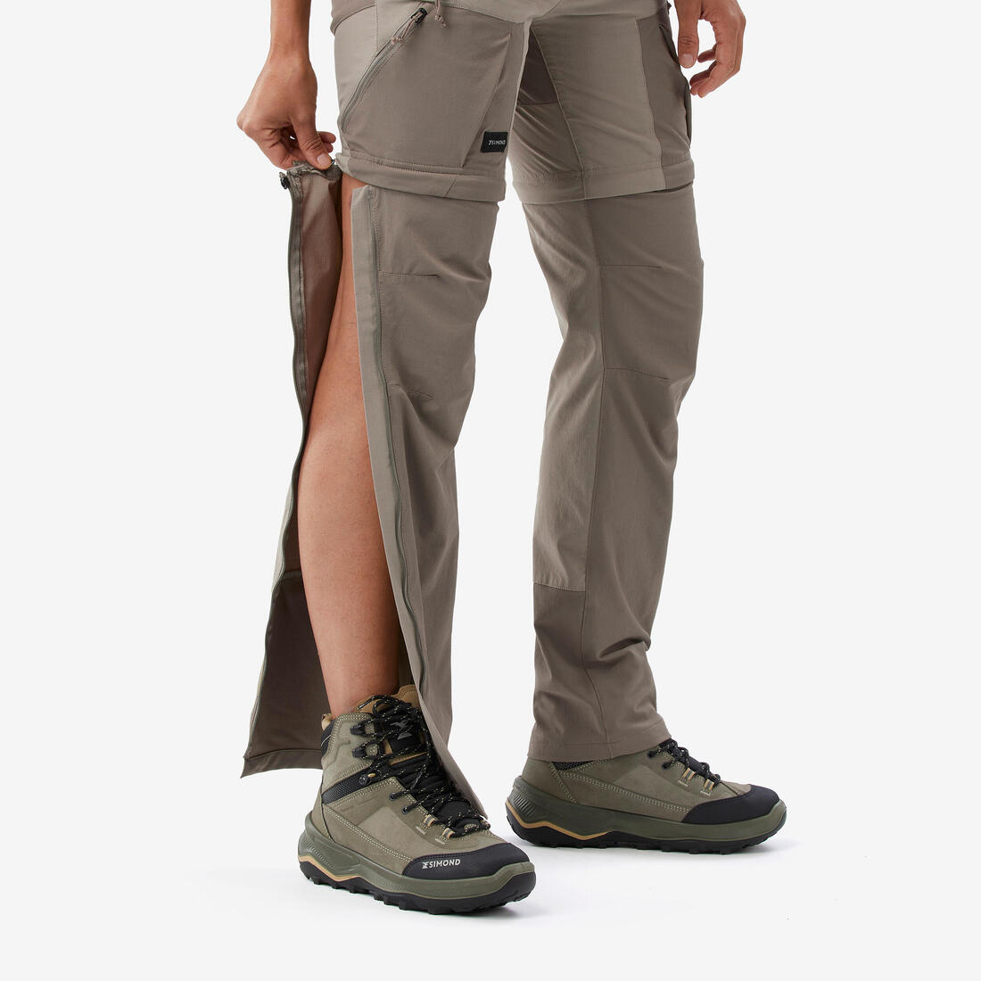 Pantalon modulable 2 en 1 de trek montagne - mt500 - femme