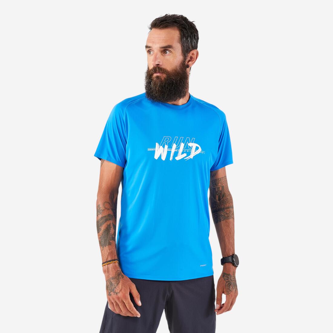 T-shirt de trail running résistant Homme - KIPRUN Run 500 Graph