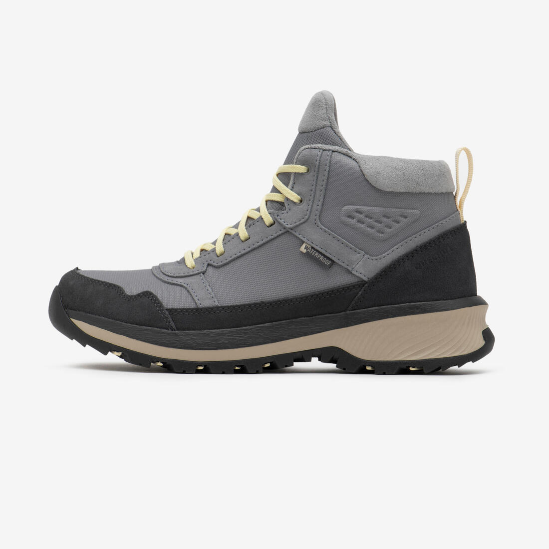 Chaussures de randonnée mid imperméables femme, NH500 Cuir WP