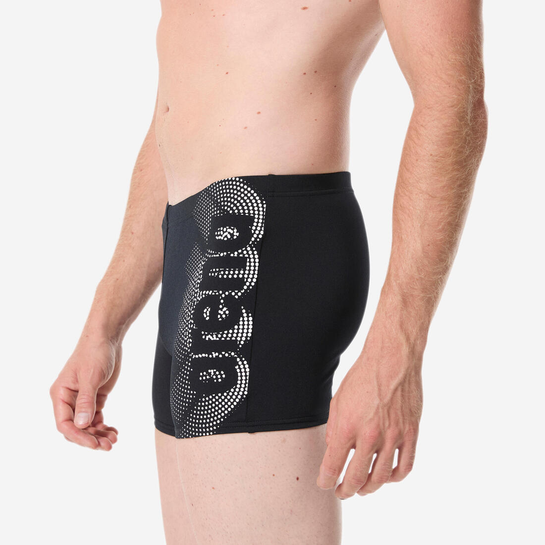 Boxer de bain natation homme, Graphic noir blanc