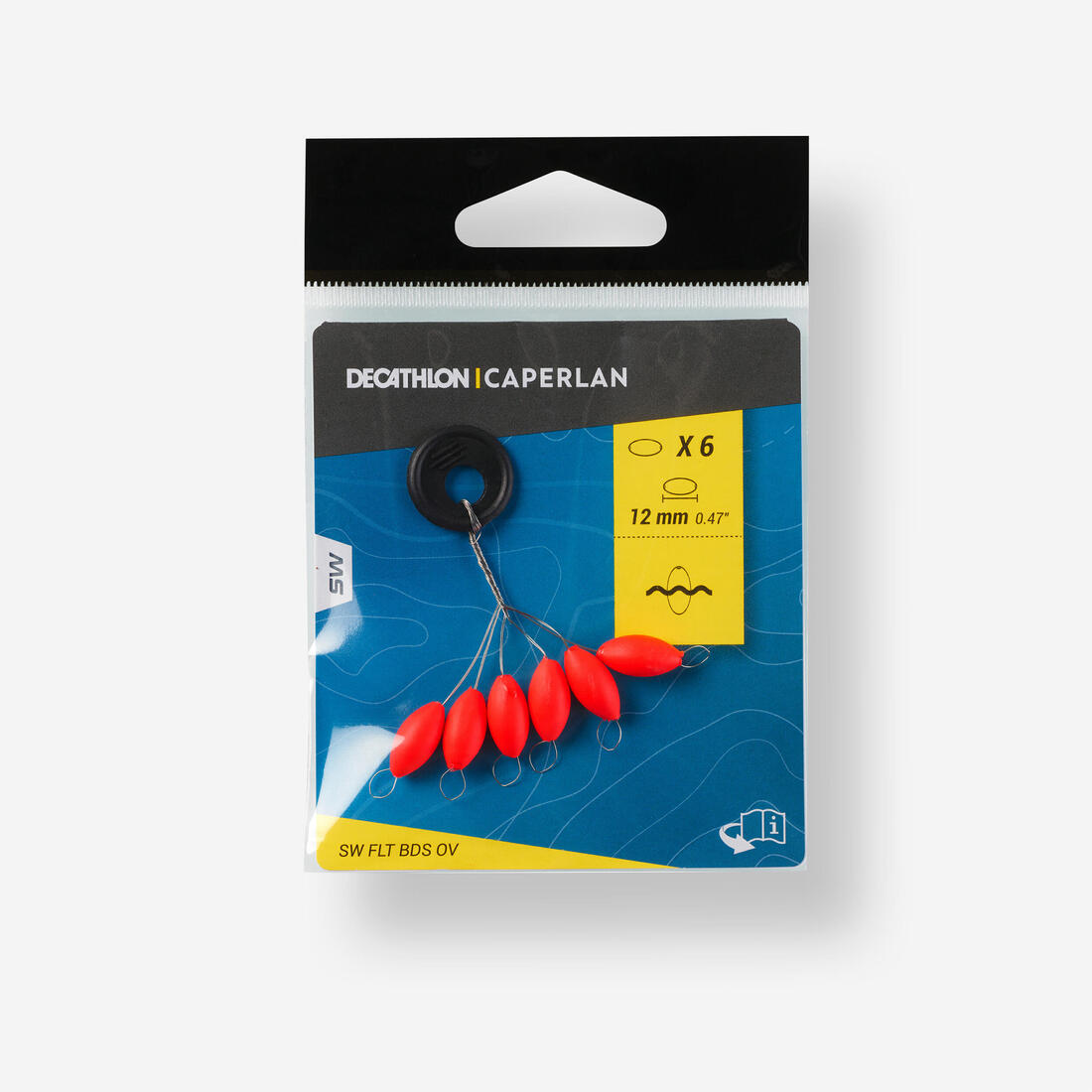 Perle flottante de pêche en surfcasting ovale 12mm