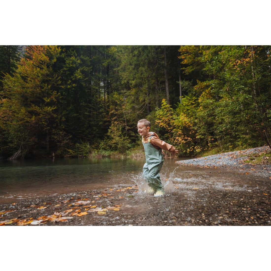 Salopette de randonnée imperméable enfant 2-6 ans, MH900 vert
