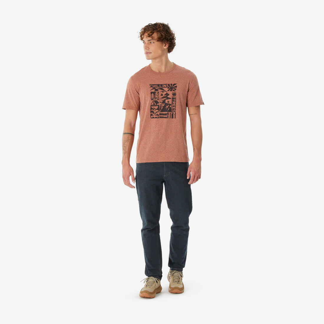 T-shirt de randonnée manches courtes homme, NH100