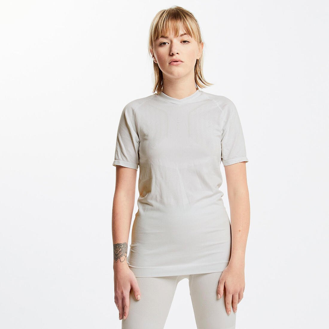 SOUS-VETEMENT THERMIQUE HAUT MANCHES COURTES ADULTE GRIS KEEPDRY 500