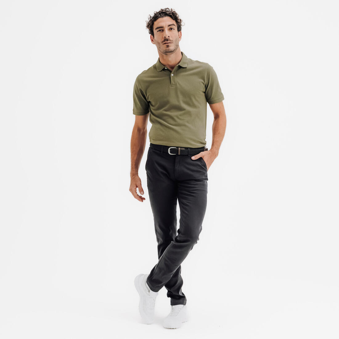 Polo de golf en coton polyester manches courtes homme, MW500