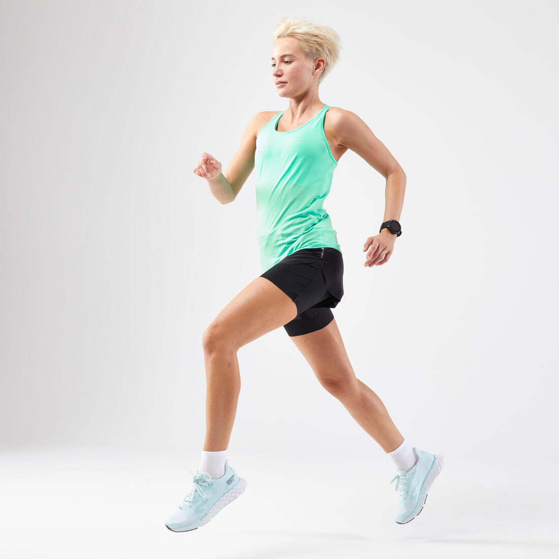 Débardeur running avec brassière intégrée femme - kiprun run 500 confort