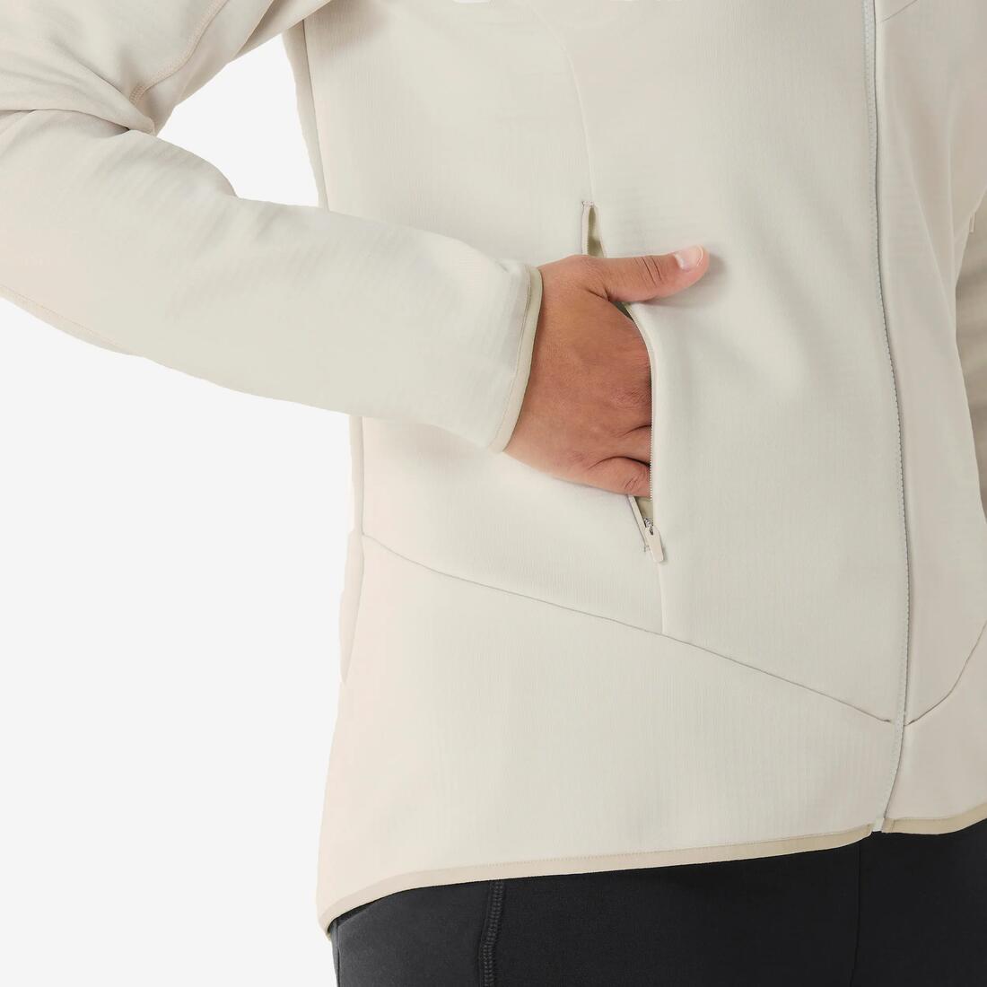 Polaire de randonnée montagne femme, MH500 full zip