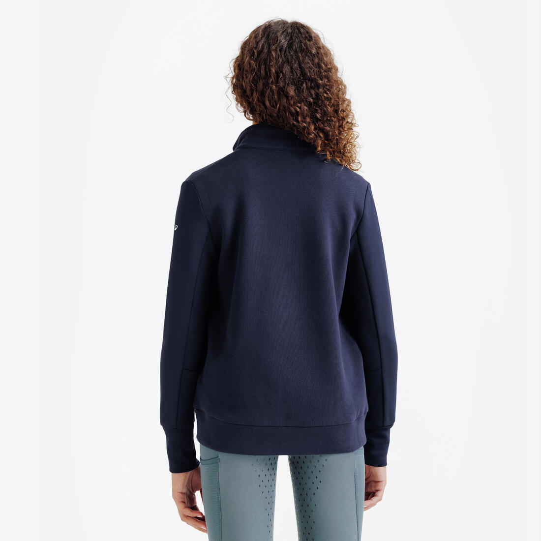 Sweat zippé équitation enfant 500 Marine
