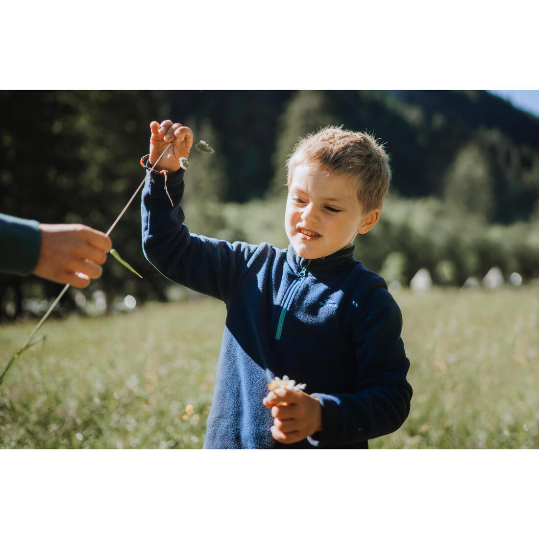 Polaire de randonnée enfant 2-6 ans, MH100 demi zip