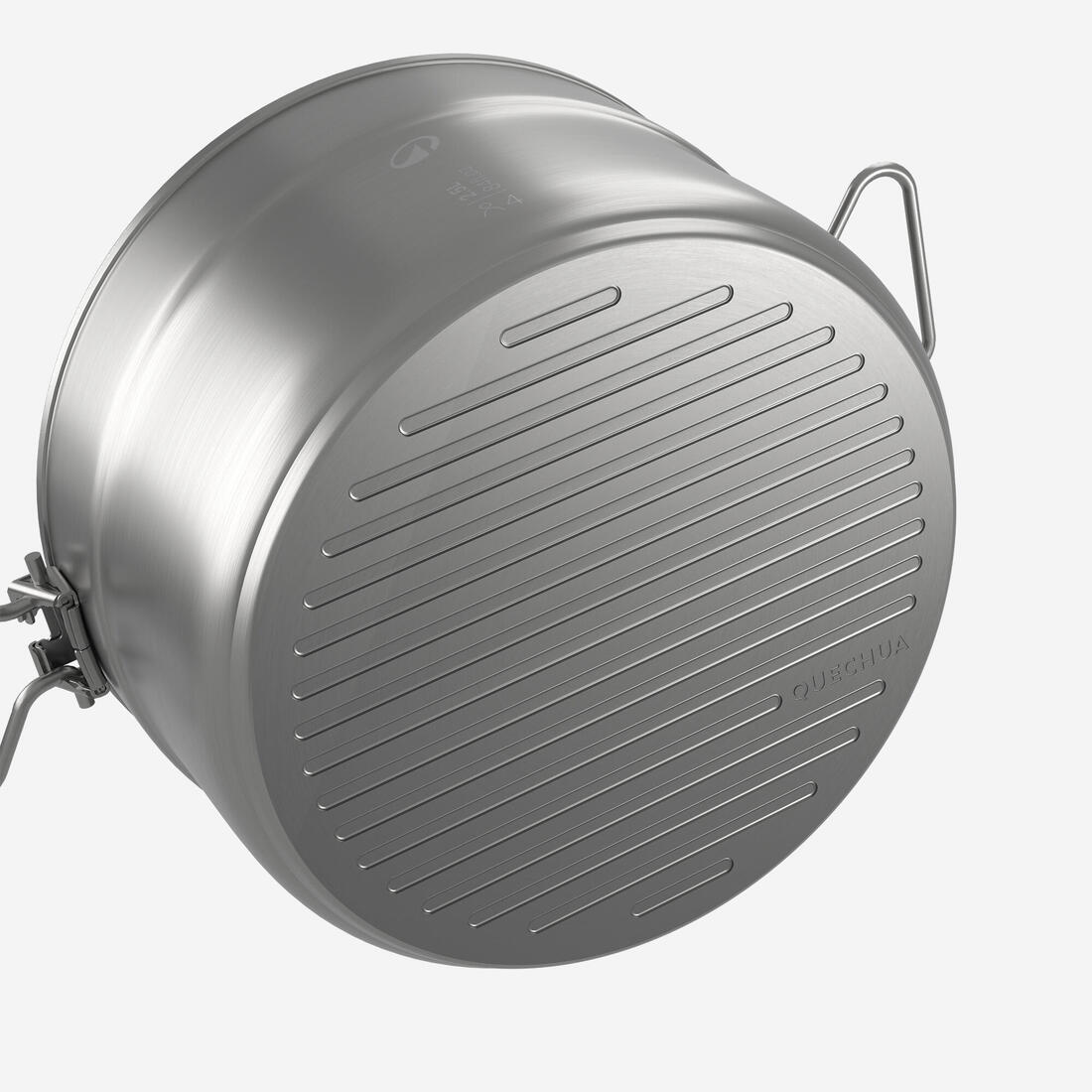 Popote 4 personnes de camping en acier inox + anti-adhésif
