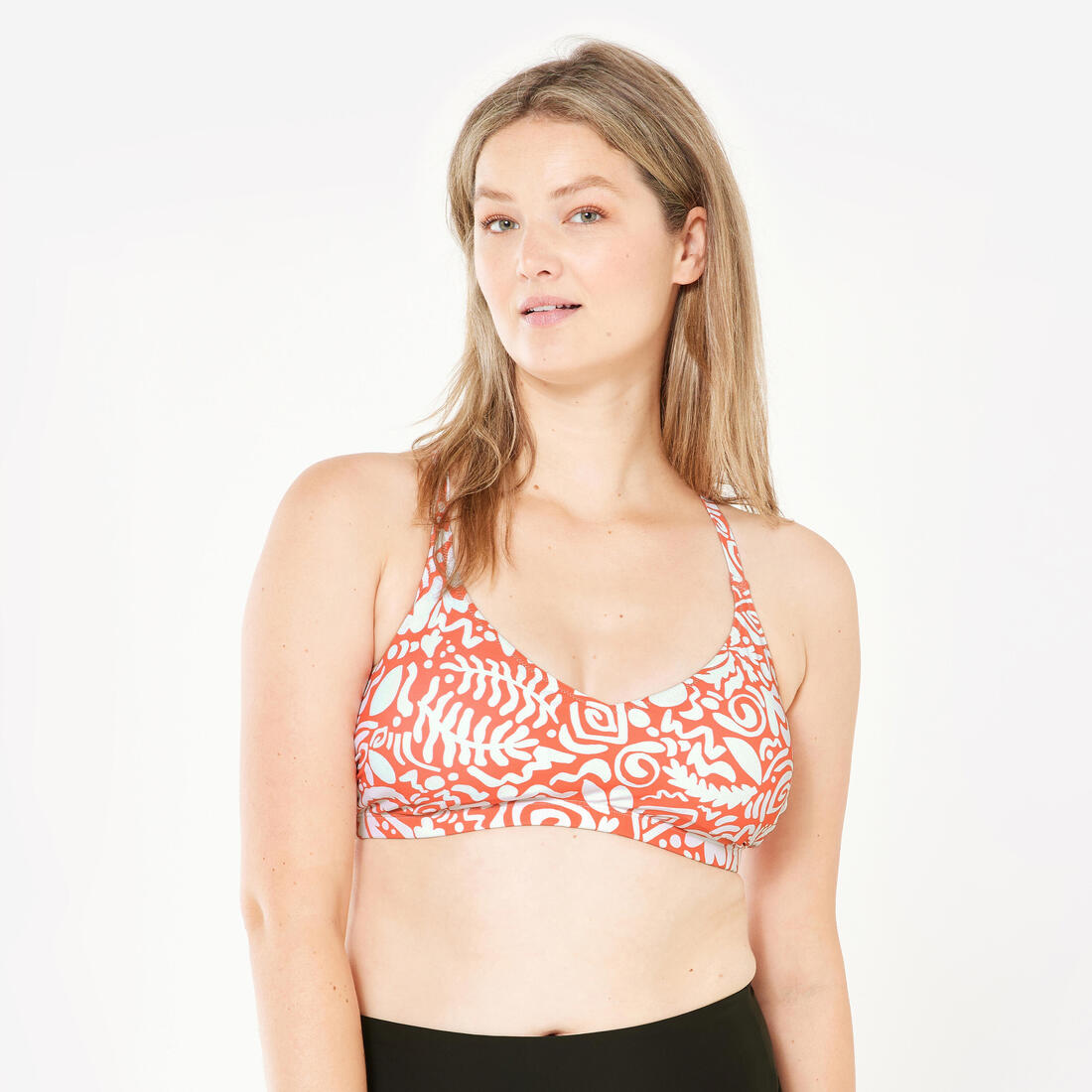 Haut de maillot de bain de natation femme lila ara