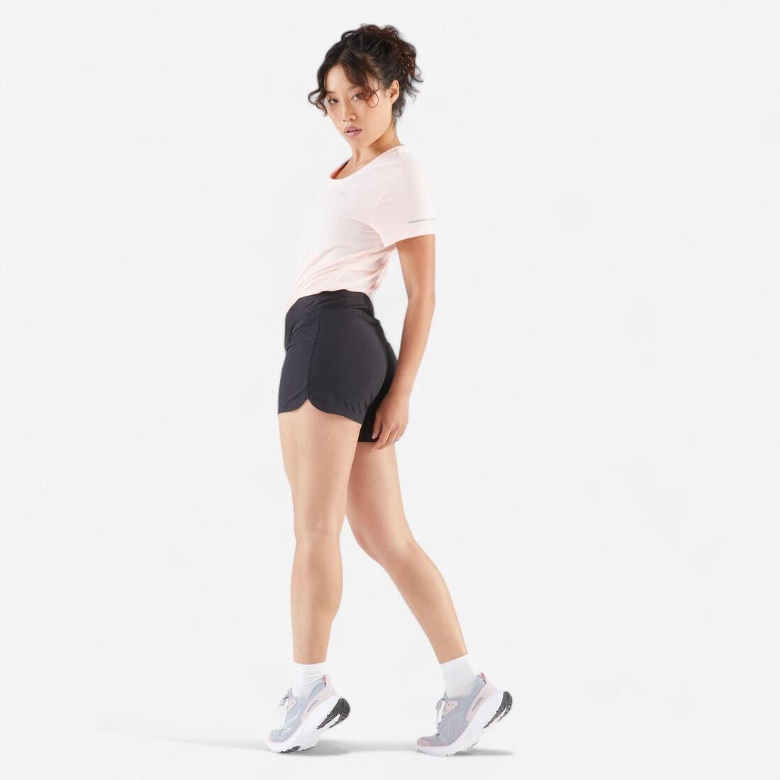 Short running Femme - KIPRUN Run 100 noir