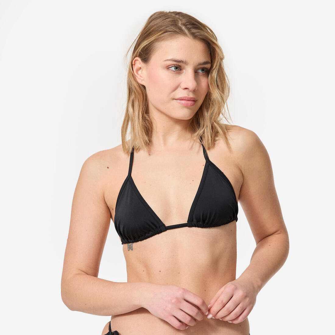 HAUT DE MAILLOT DE BAIN FEMME TRIANGLE COULISSANT MAE CORAIL FLUO