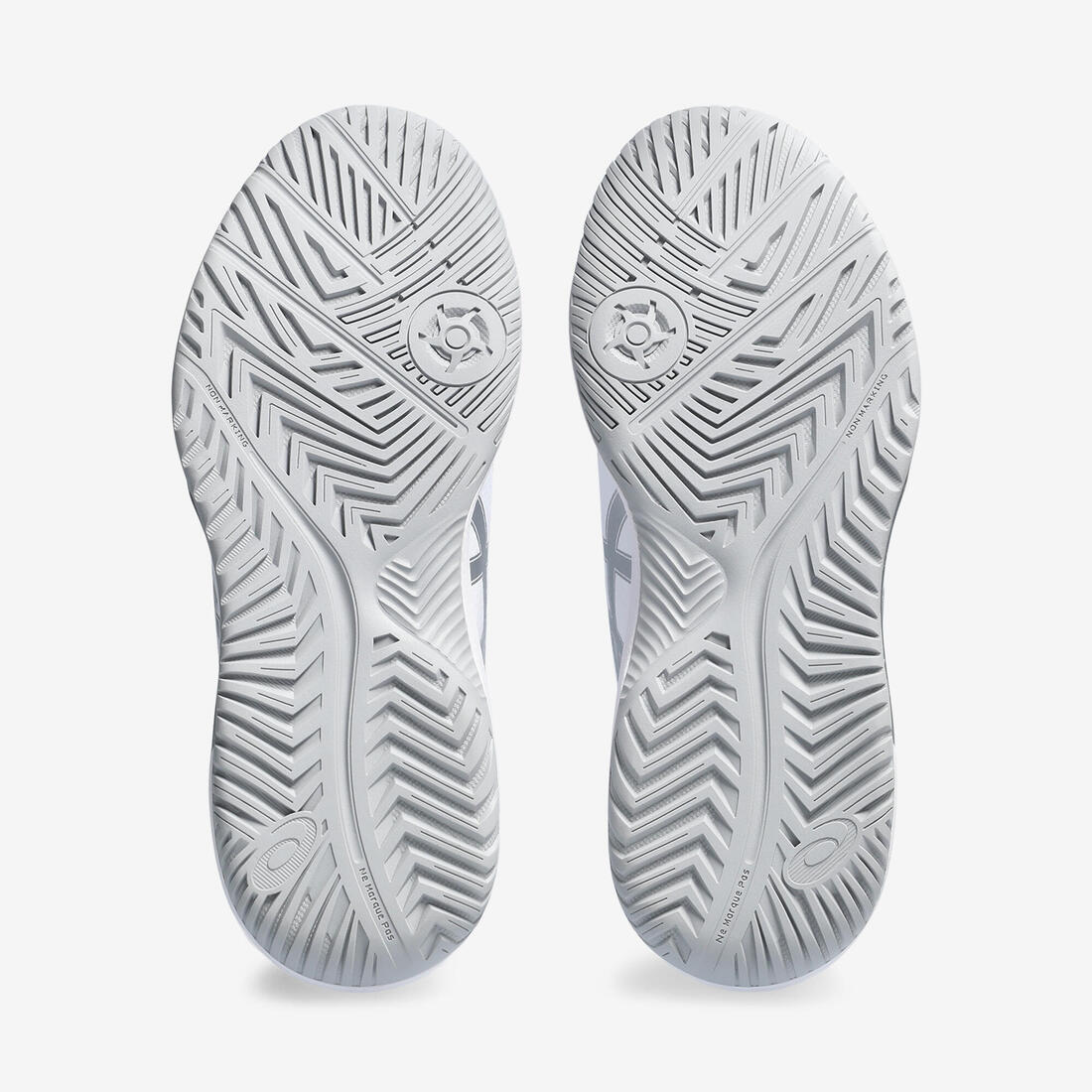 Chaussures de tennis Femme multicourt - Gel Dédicate 8 blanc argent
