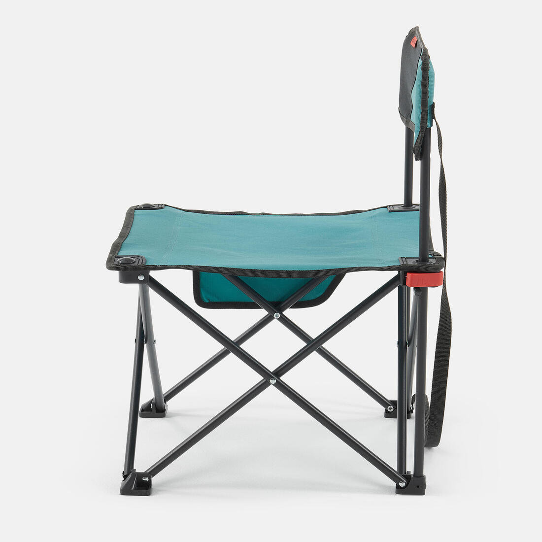 Chaise basse compacte de camping 100 bleue