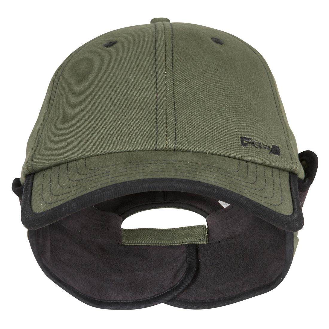 Casquette chasse polaire chaude 500 verte