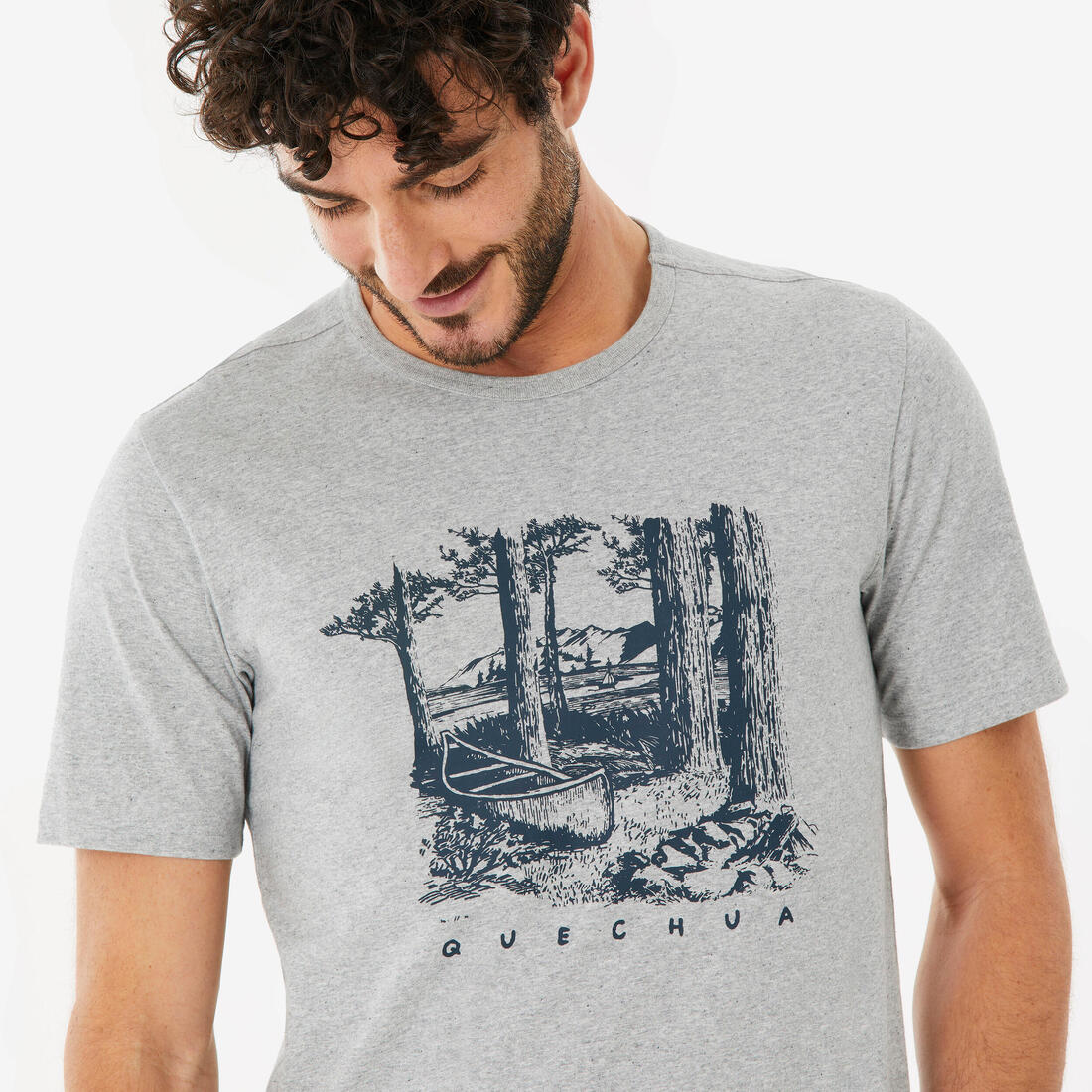 T-shirt de randonnée manches courtes homme, NH100
