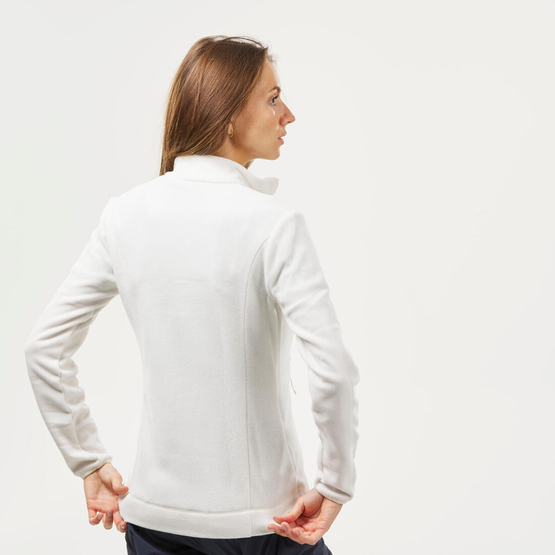 Polaire de randonnée montagne femme, MH100 full zip