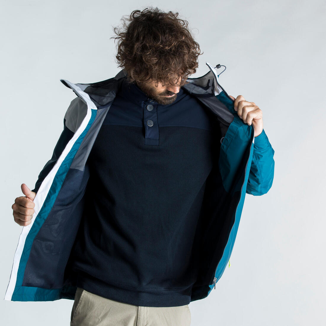 Veste imperméable de voile - veste de pluie coupe vent sailing 100