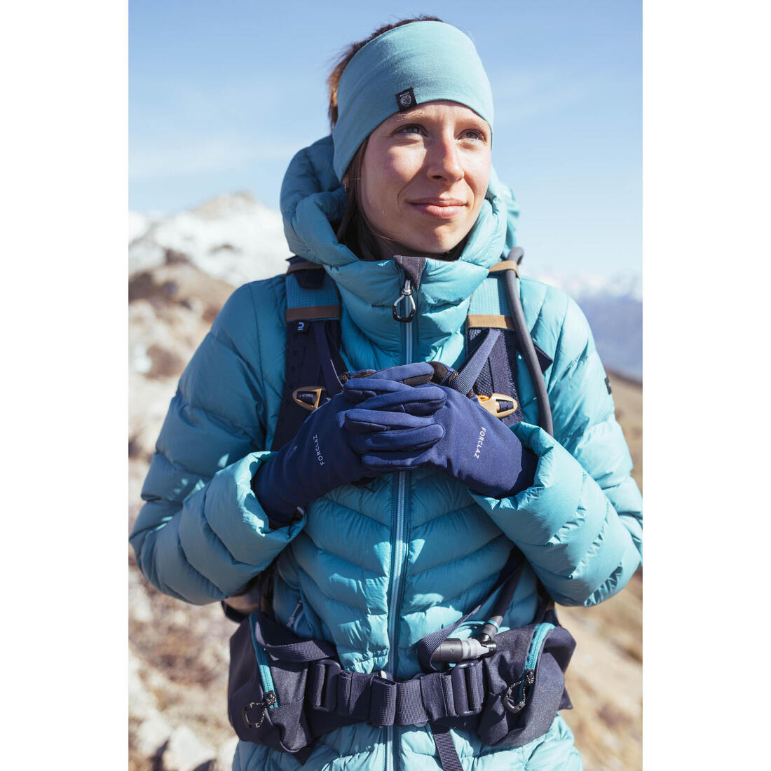 Gants tactiles et stretch de trekking montagne - MT500 marine - adulte