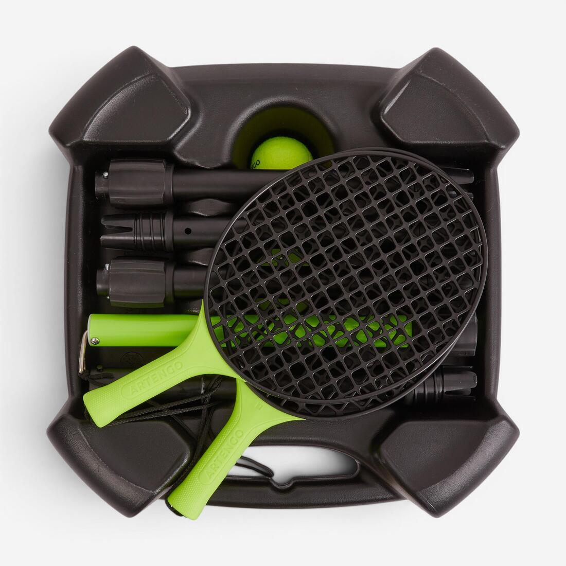 Pack de Speedball (1 mât, 2 raquettes et 1 balle) TURNBALL STRONG NOIR JAUNE