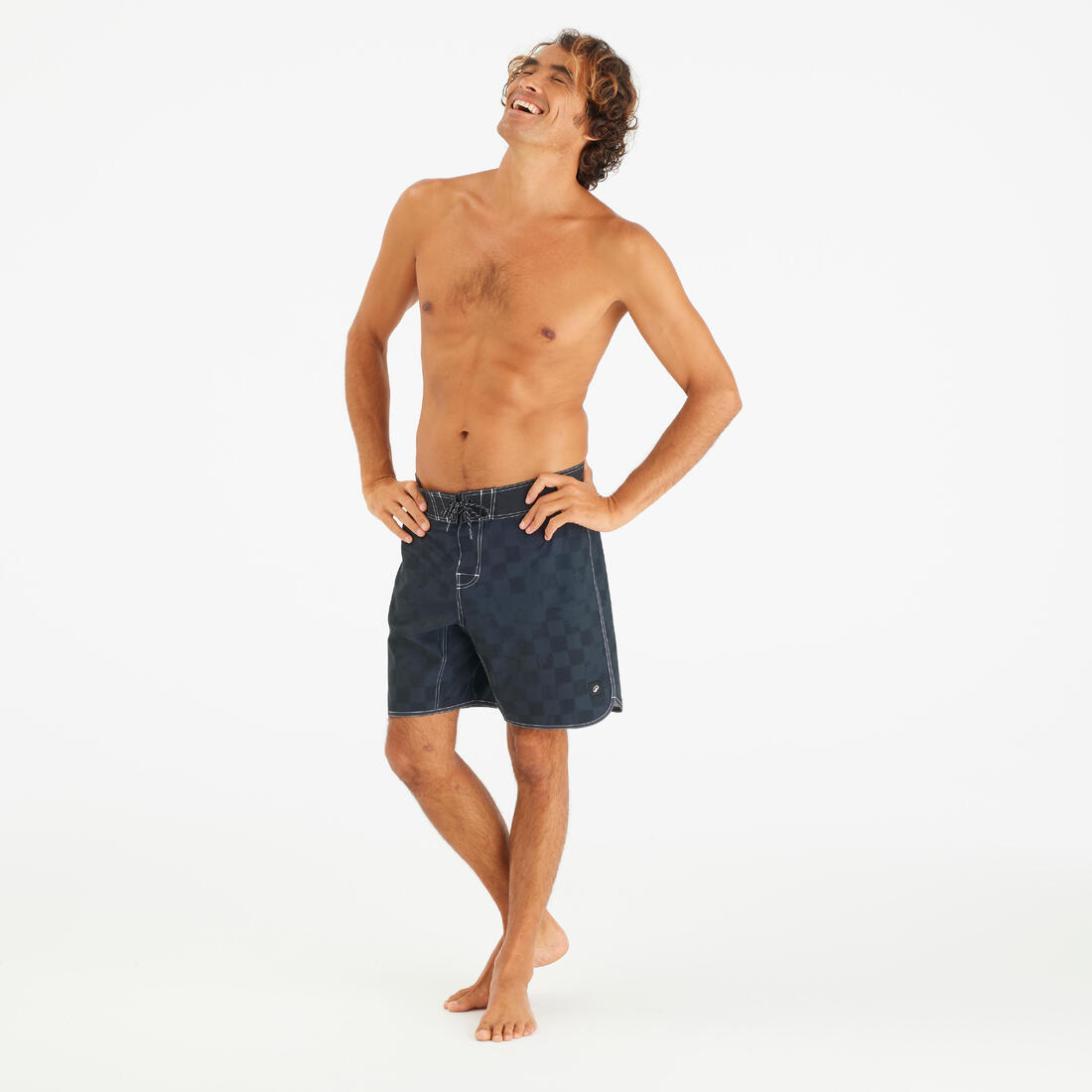 Boardshort surf short de bain surf mi-long 18" homme, 500 Marin