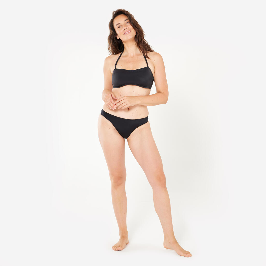 Haut de maillot de bain bandeau laura black avec coques amovibles