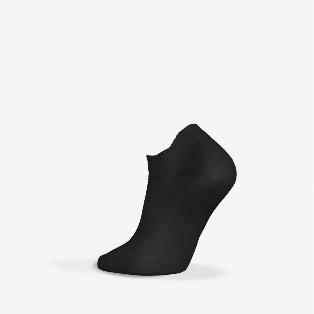 Lot de 2 paires de chaussettes de running junior, run500 noir