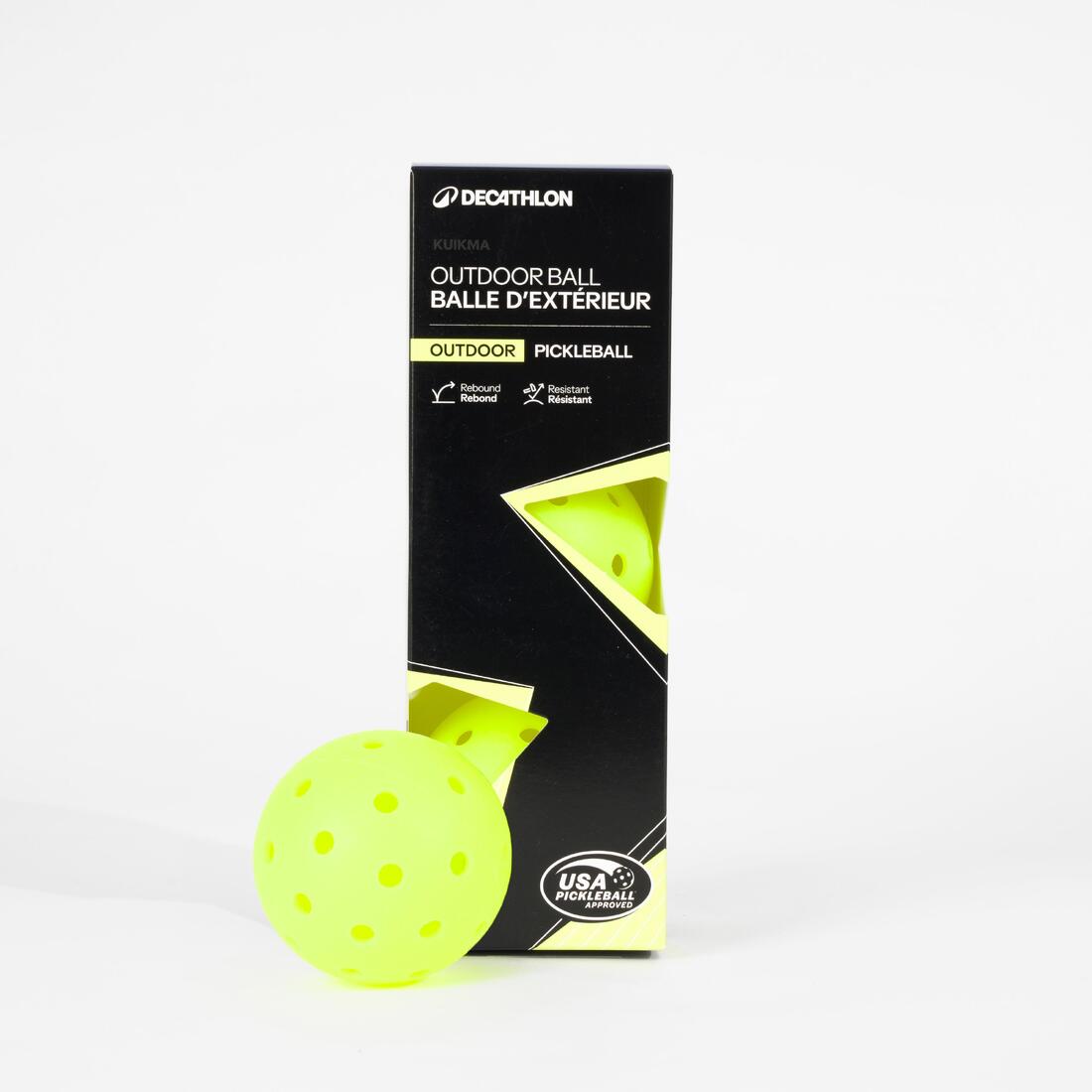 Balle de Pickleball d’Extérieur x 3 - Approuvée par l'USAPA