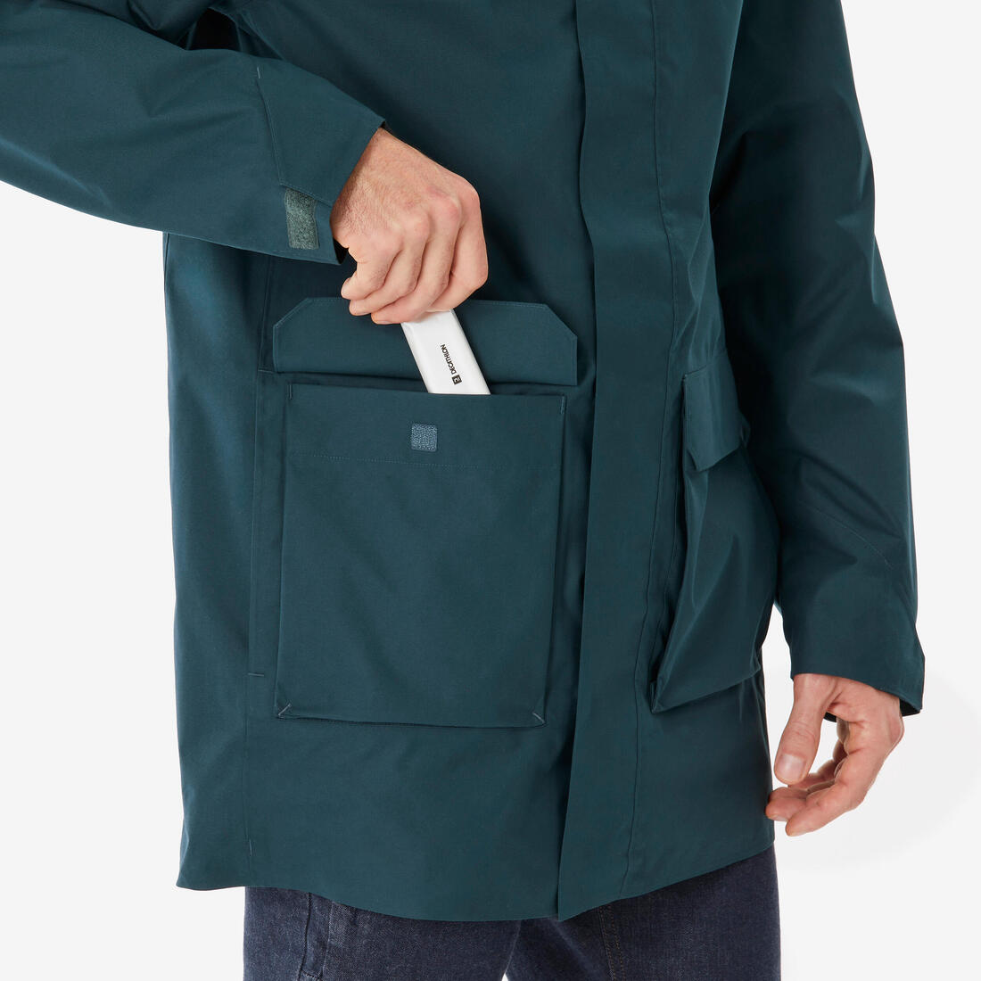 Veste de randonnée imperméable homme, NH500 Longue