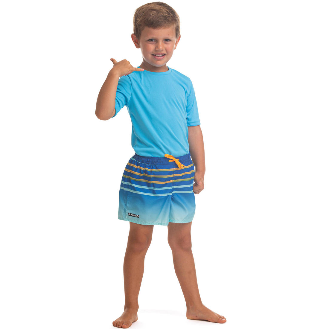 short de bain 100 Kid Rayé
