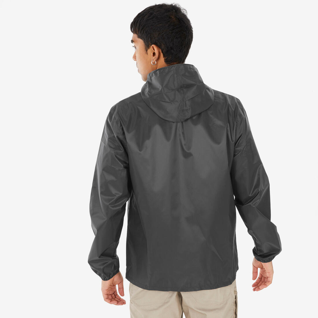 Veste de randonnée coupe-vent imperméable homme, Raincut Full Zip