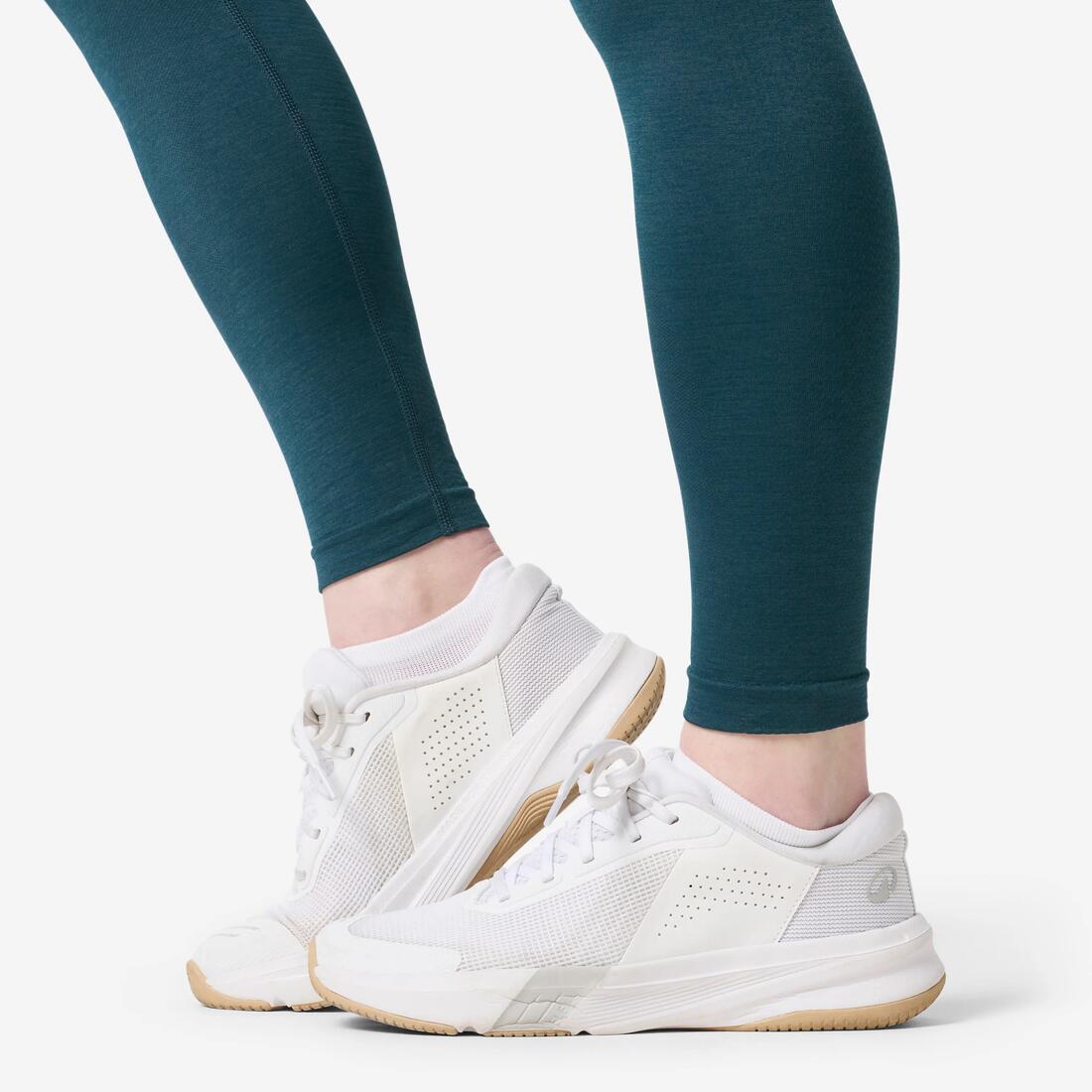 Legging de musculation sans couture femme, gris et
