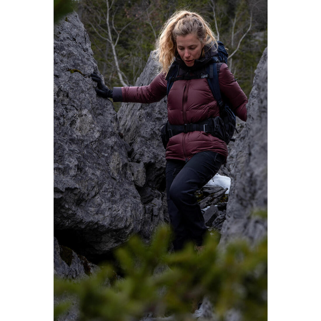 Gants chauds et tactiles de trekking - MT500 noir - adulte