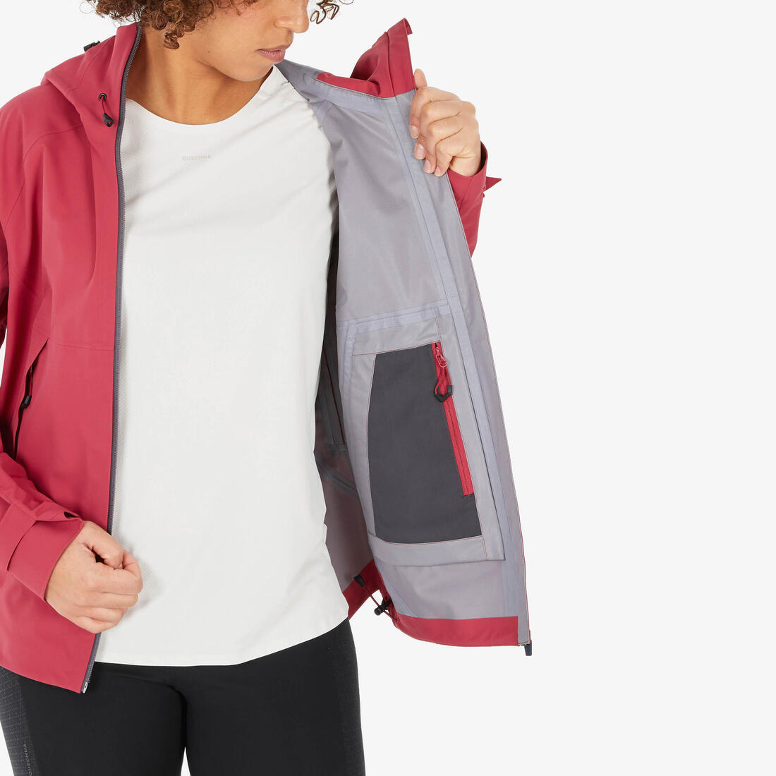 Veste de randonnée montagne imperméable femme, MH500