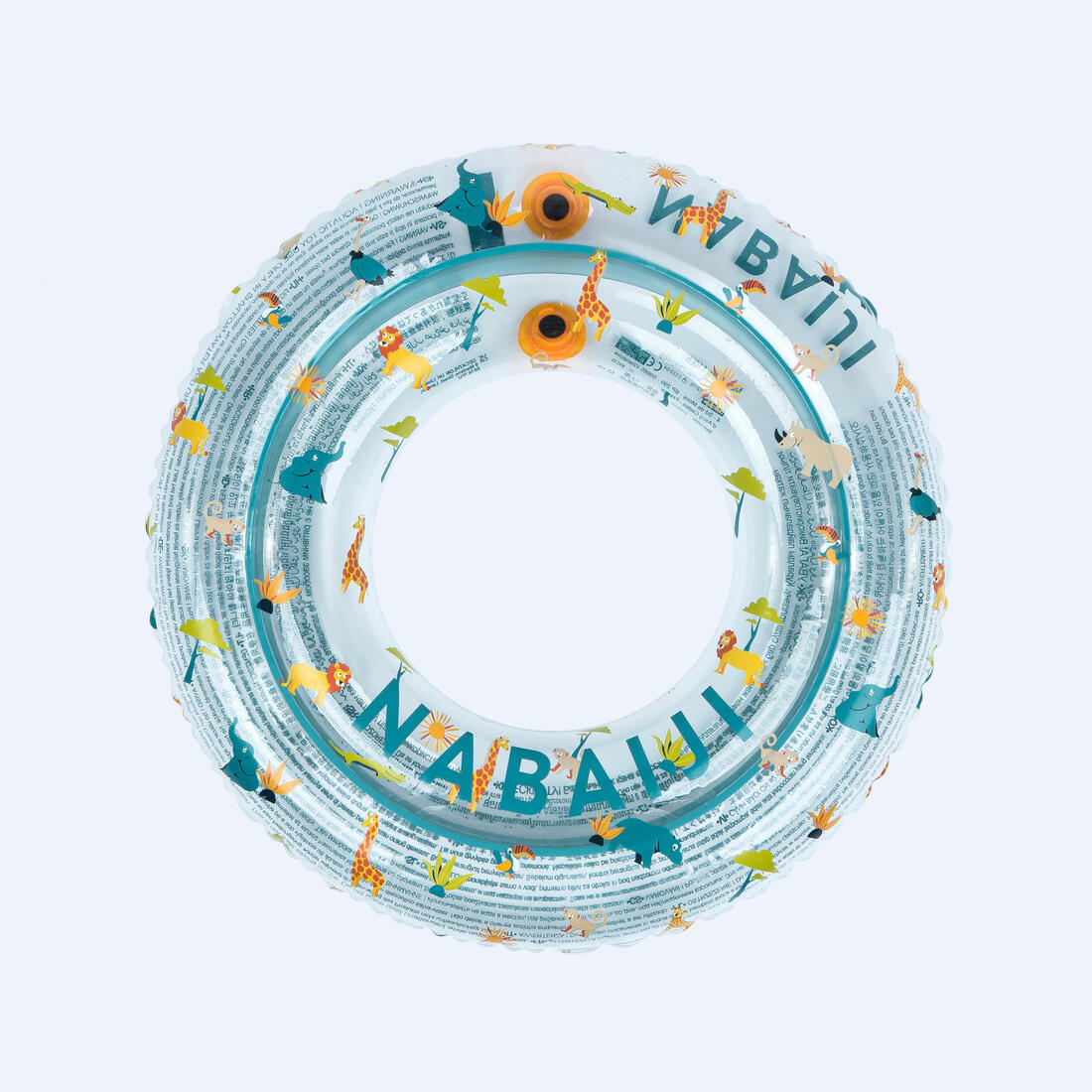 Bouée piscine gonflable 65 cm transparente savane