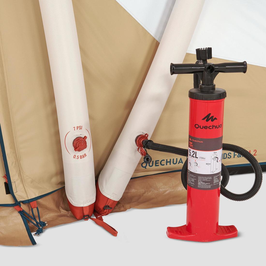 Tente de camping gonflable 4 places 2 chambres, Fresh & Black, Air Seconds 4.2