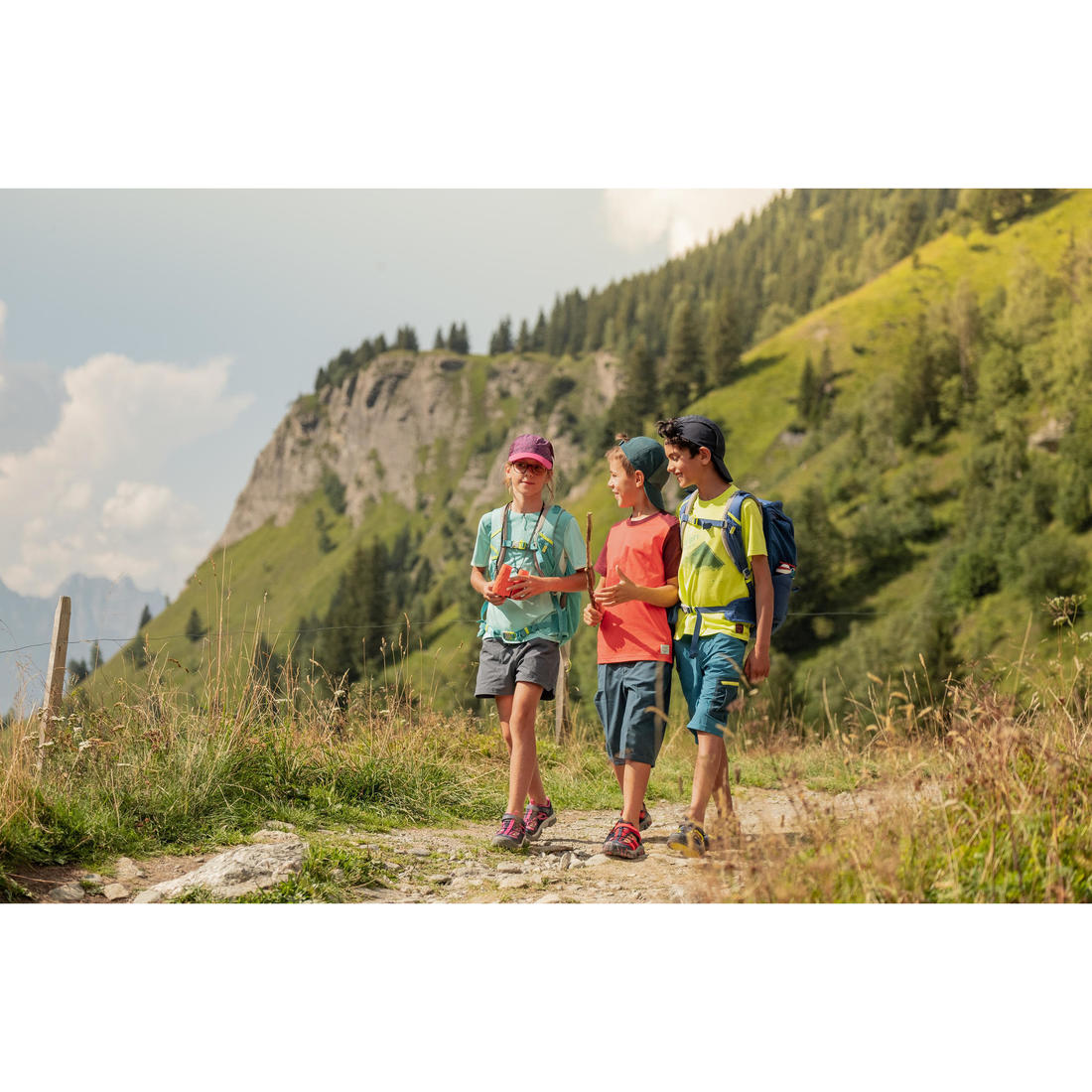 Short de randonnée - MH100 gris - enfant 7-15 ans