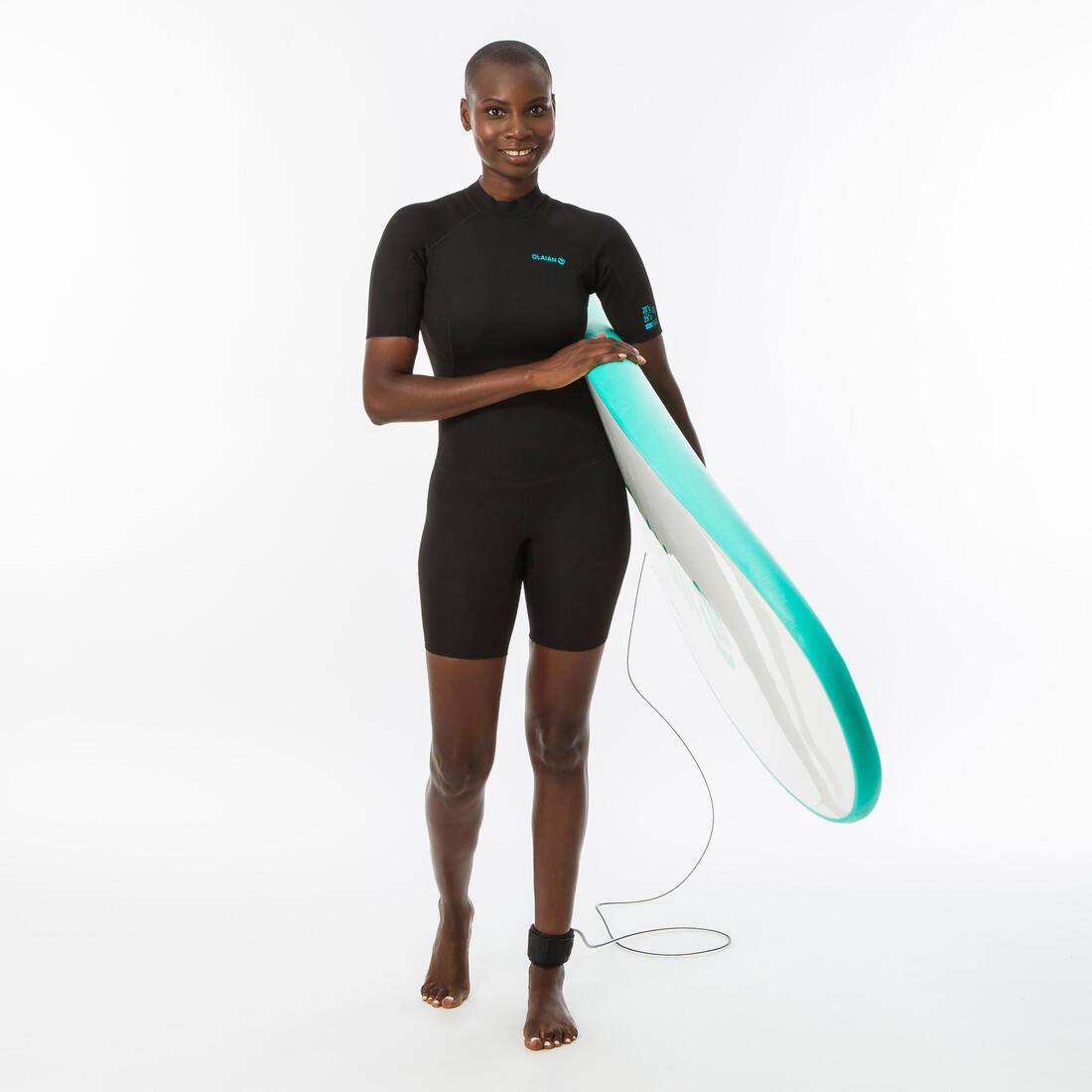 Combinaison surf shorty 100 néoprène 1,5mm femme