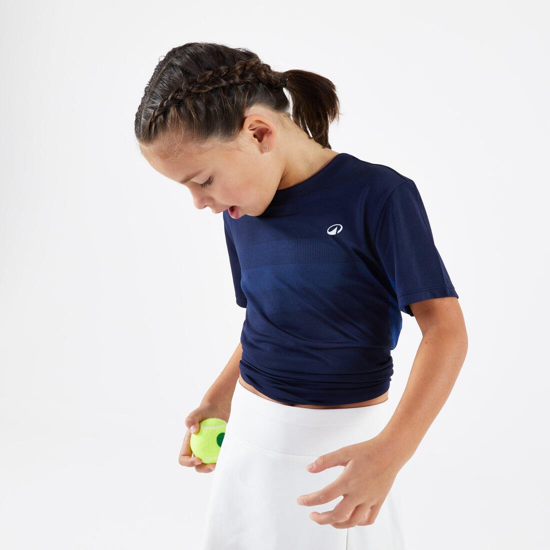 T-shirt de tennis Junior - T-shirt Light bleu foncé