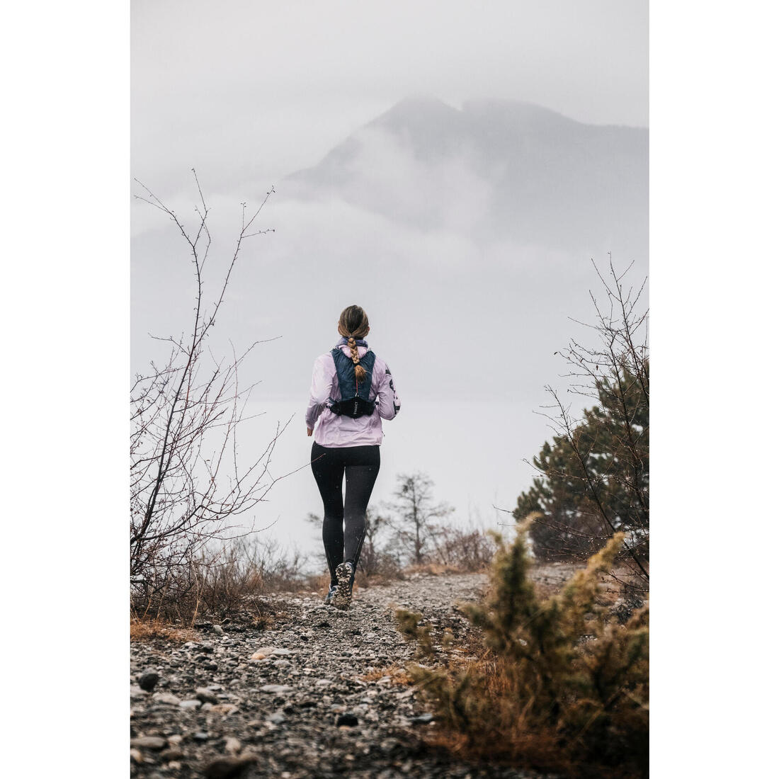 Legging de trail running avec portage Femme - KIPRUN Run 900 Carrying Noir