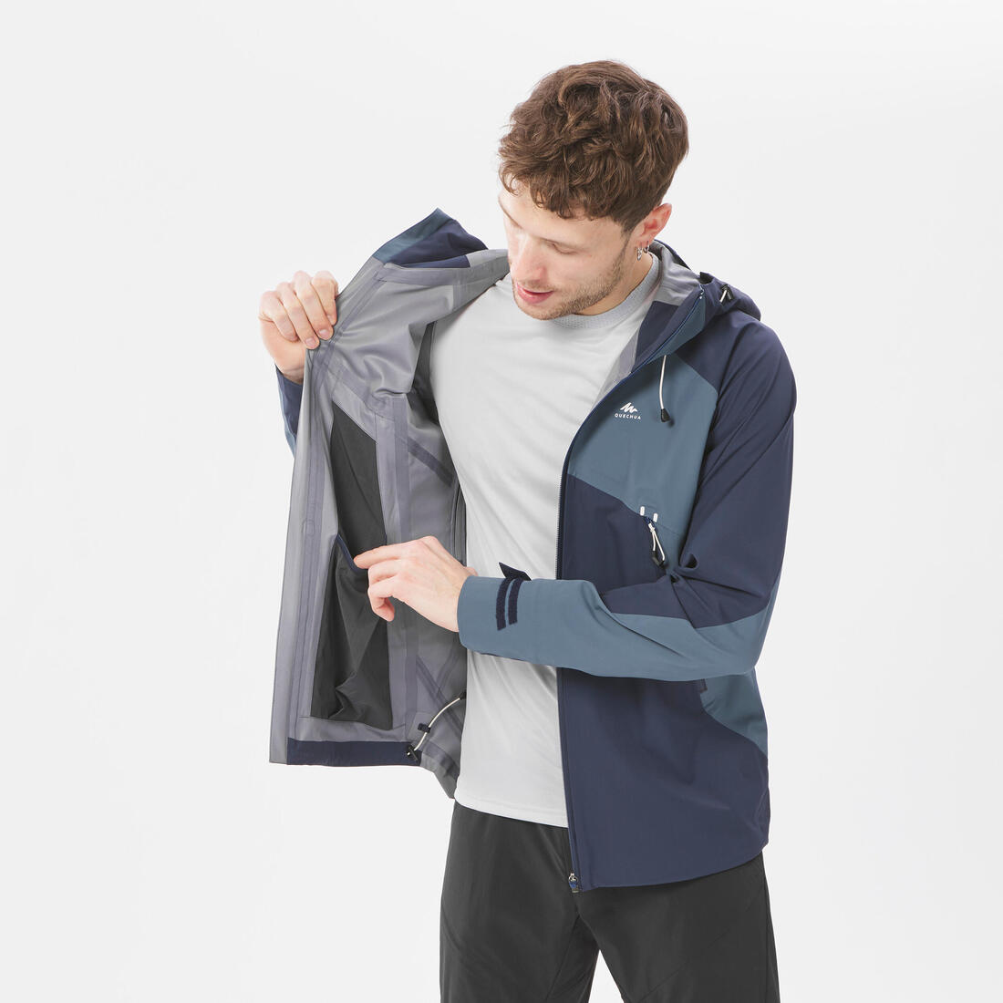 Veste légère imperméable de randonnée - mh500 - homme